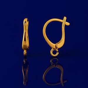 限定品 ヴェルメイユ 24K ゴールド スターリングシルバー クリックインフープス レバーバック ヨーロッパ イヤリング 925