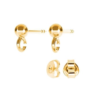Sterling silver, GOLD, ROSE GOLD, ear post, select finish