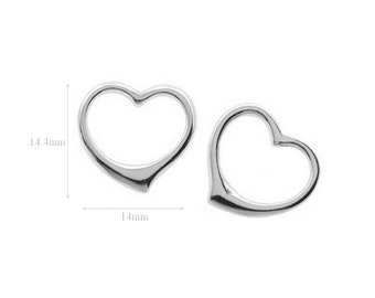 Sterling Silver Charm Tiny Heart Charm Charms Pendants for Bracelet and Pendant Jewelry Making & Beading Charms