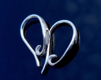 925 Sterling Silver Hook Ear Wires Open Ring Findings