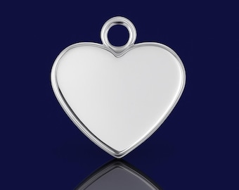 Sterling Silber Herz Anhängerschlaufen | Swarovski 2808 10 mm, DIY Schmuckzubehör