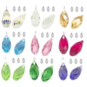 6010 Swarovski Briolette 17 mm x 8.5 mm Swarovski Kristalle perfekt für Ohrhaken und Anhänger