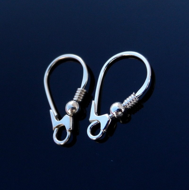 Sterling silver lever back silver earrings findings jewelry, gold, rose gold, SELECT FINISH