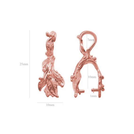 EXCLUSIVE Sterling Silver Rose Gold Pinch Bails for Pendant Etsy