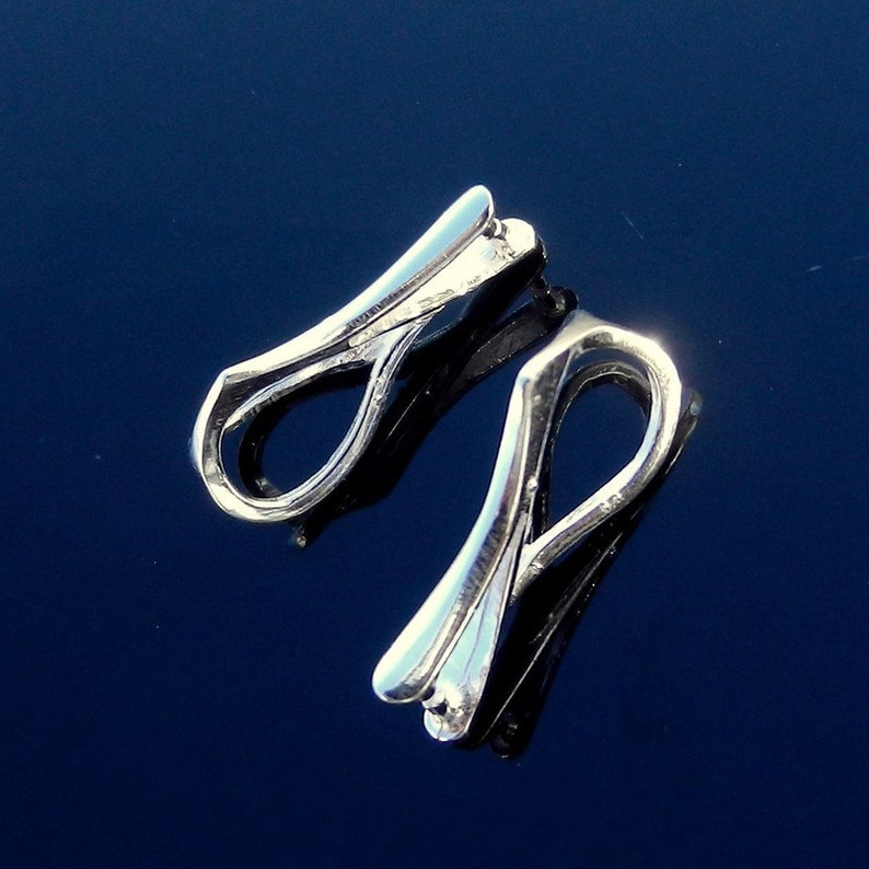 Open Leaf Pinch Bail In Sterling Silver - DIY Jewelry - Foto 11