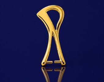 Conector de colgante de plata de ley con engaste de pinza y baño de oro de 24 quilates, 20 mm