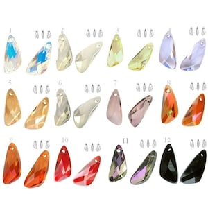6690 Swarovski Crystals Wing 27mm perfect for earwires and pendants jewelry supplies
