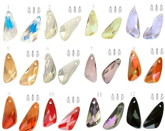6690 Swarovski Crystals Wing 27mm perfect for earwires and pendants jewelry supplies