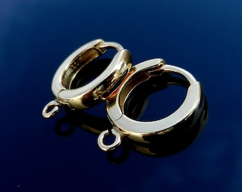 Orecchini a cerchio in oro, argento sterling, oro rosa, finitura selezionata