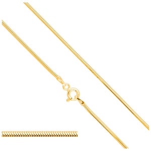 Luxurious Vermeil Snake Chain Necklace with 24k Gold Over Sterling Silver - 1.4mm Thickness, Various Lengths Available