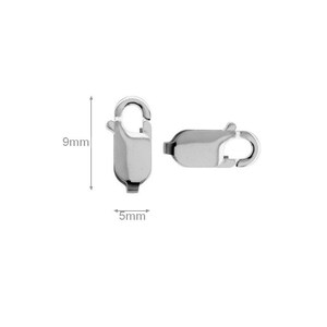 Sterling Silver Clasp 9mm bracelet necklace silver clasp findings components silver findings Jewelry Making & Beading  Findings  Clasps
