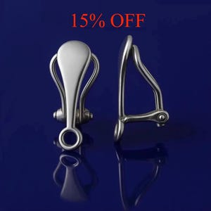 Elegante Sterling Silber Ohrclips für handgemachte Schmuckherstellung und Bastelkreationen SALE
