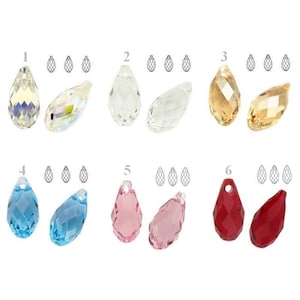 6010 Swarovski Briolette 11 mm x 5.5 mm Swarovski Kristalle perfekt für Ohrhaken und Anhänger