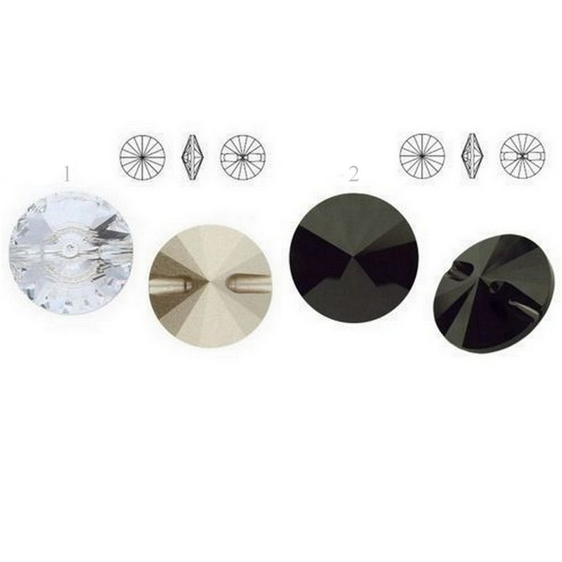 3015 Swarovski Crystal Buttons 27mm CRYSTAL F jewelry supplies crystals image 1