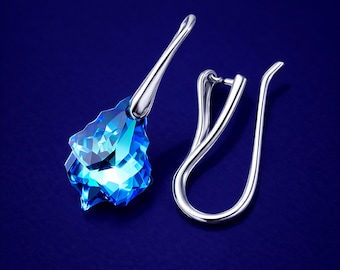 Sterling Silver Earring Hooks with Pinch Bail for Stone