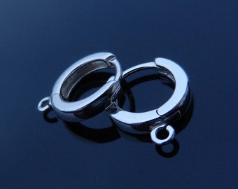 Premium Sterling Silver Leverback Hoop Earrings - Perfect for Jewelry Designers and DIY Projects