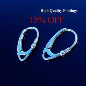 Premium Sterling Silver Lever Back Earrings Findings - Timeless Beauty
