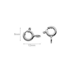 Sterling Silver Clasps Ring Clasps 8mm Jewelry Making Beading  Findings