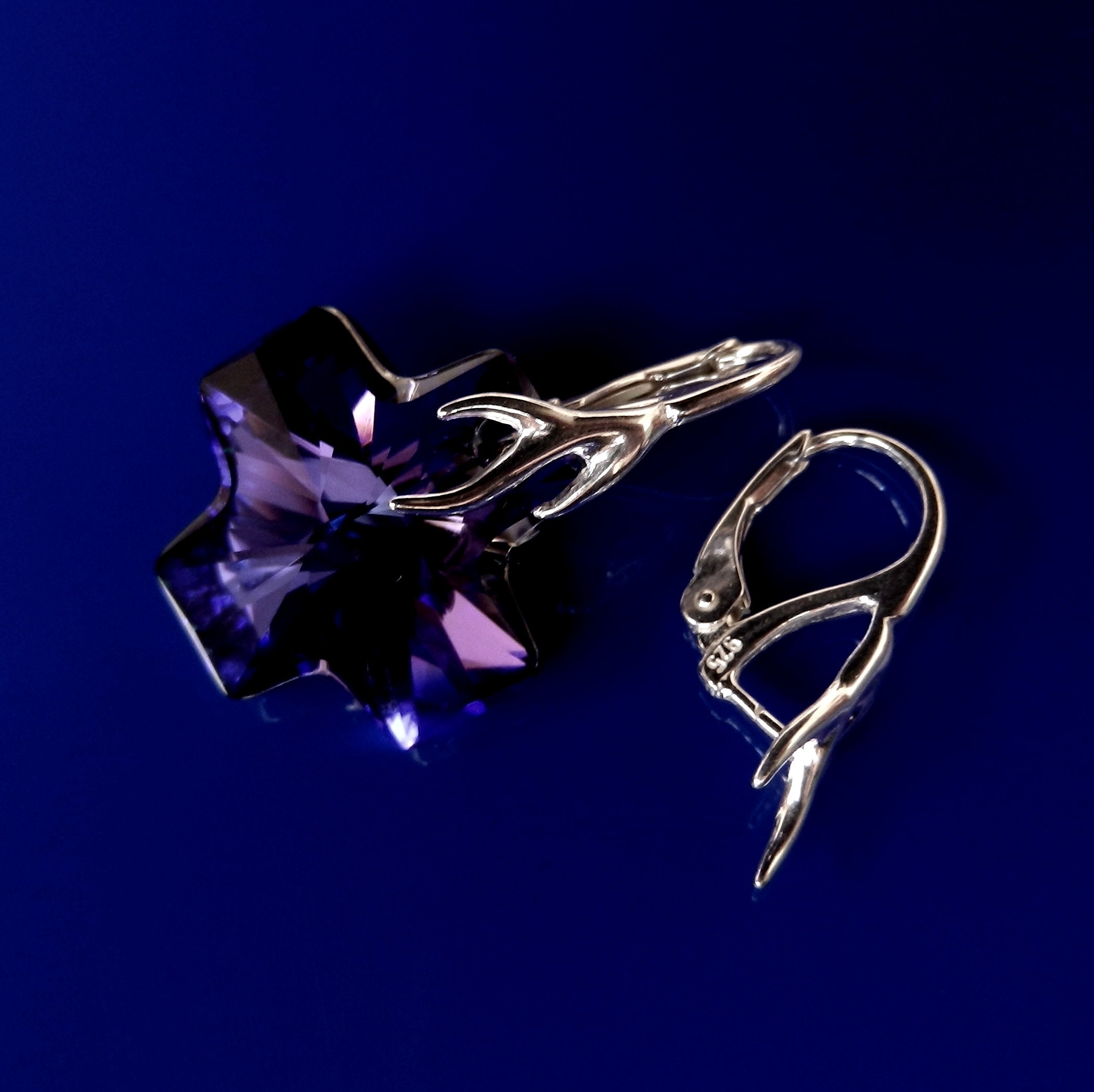 Orecchini Monachella A Leva In Argento 925 - Leverback Clip Francese, 18,5 Mm, Senza Nichel, Alta Qualità Da Gioielliere, Per Fai Da Te E Ricambi
