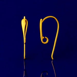 24k Gold over Sterling Silver Hooks Earwires Earrings Findings