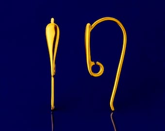 Oorhaakjes/oorbelonderdelen van 24-karaats verguld sterling zilver.
