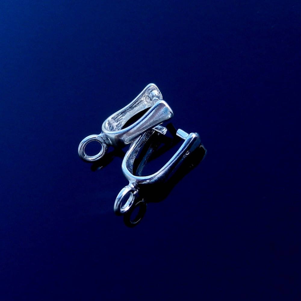 Sterling Silver Pinch Bails Pendant Bails Necklace Bails for Etsy