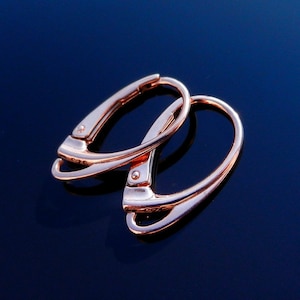 Sterling Silber Brisur, Rose gold Ohrringe Ohrhaken