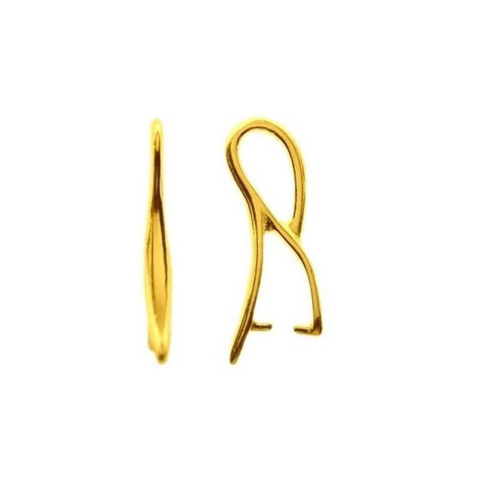 Sterling Silver Gold Rose Gold Pinch Bail Pendant Bail Etsy