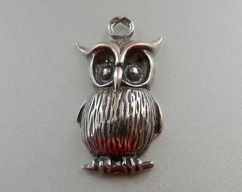 Sterling Silver Charm Owl Charm Charms Pendants for Bracelet and Pendant Jewelry Making & Beading Charms