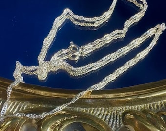 Sterling Silver 925 Singapore Chain Necklace 20 Inch Jewelry