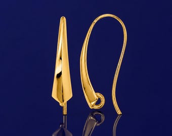 24-karaats goud op sterlingzilver met haakoorbellen (23 mm)