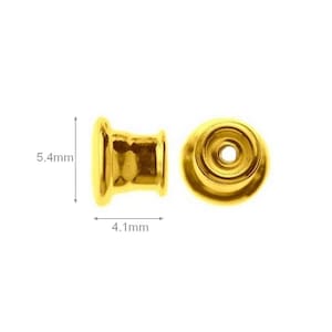 2 pcs Vermeil 24k. Gold Over Sterling Silver Ear nuts earrings Ear Posts Silver Ear Posts ear nuts Silver Ear