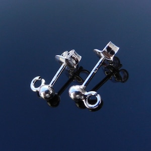 Sterling silver ear post silver earring post stud earring posts earrings findings jewelry supplies, select finish