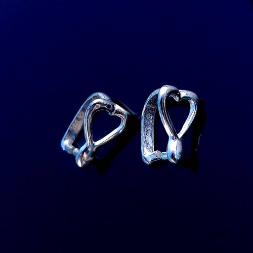 Sterling Silver Pinch Bails Pendant Bails Necklace Bails for Etsy