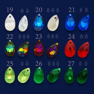 Swarovski Crystal Pear-Shaped 6106 Crystal Pendant 16mm - Ideal for Custom Jewelry
