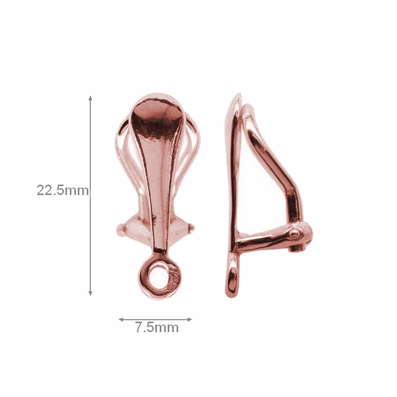 Sterling Silver Clip on Earrings Finding 925 Etsy