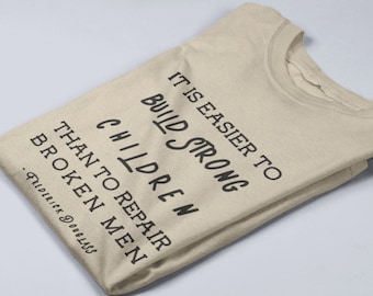 Camisa para niños más fácil de construir para hombres fuertes, cita histórica Camiseta para hombres de Frederick Douglass, ropa de valor de paternidad afroamericana