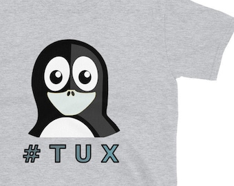 Linux Tux Programmer Engineer Hacker Penguin Mascot T-Shirt, Male or Female Computer Science Software Shirt Clothing