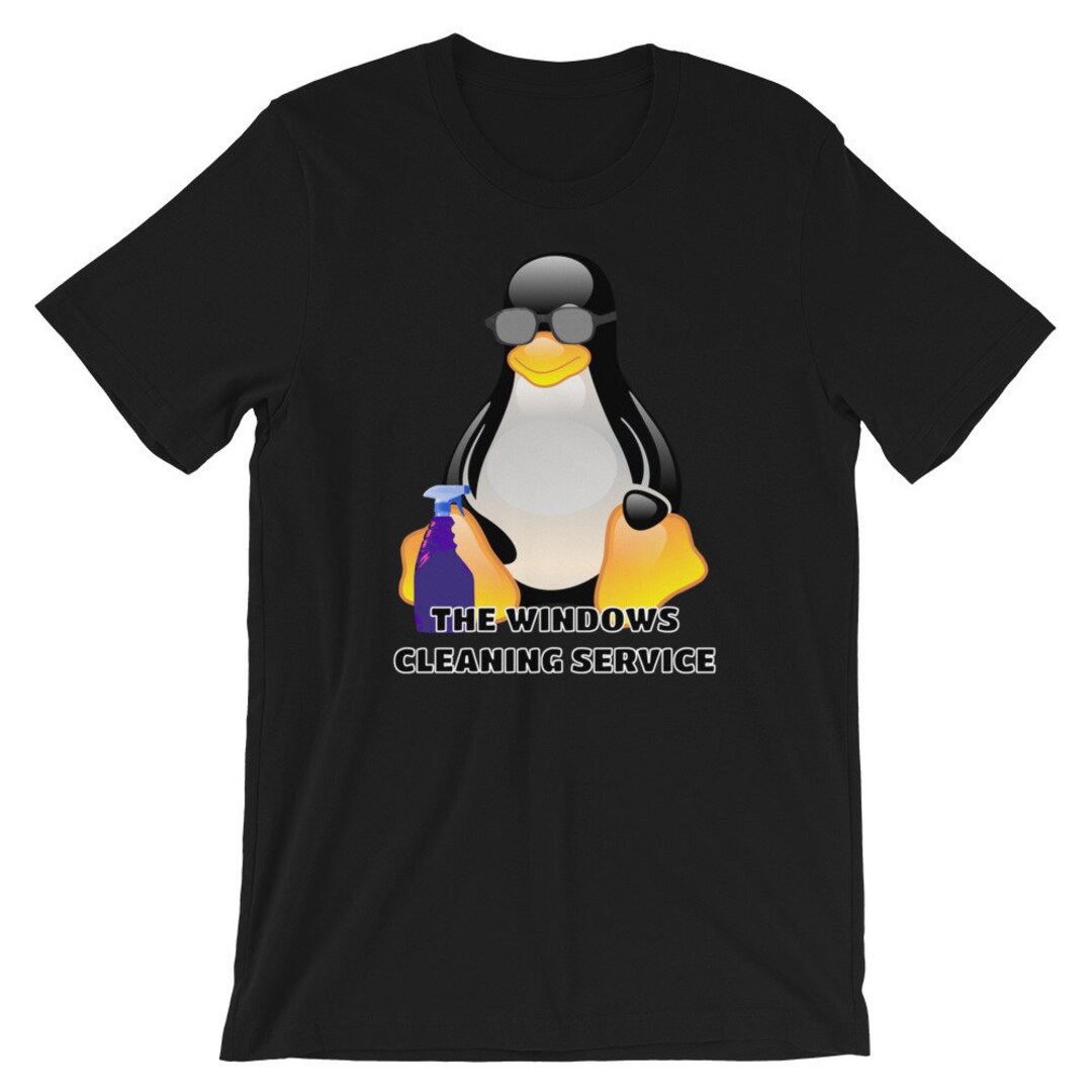 Linux Tux Penguin T-shirt, Windows Cleaning Service, Programmer