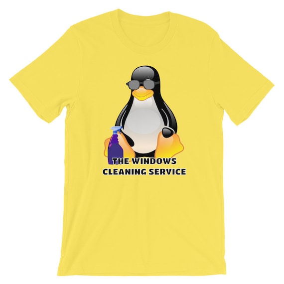 Linux Tux Penguin T-shirt, Windows Cleaning Service, Programmer