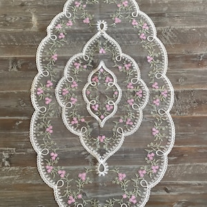 Lace Runner, Table Runner, (Lace) 15.75”x35.43” (40x90 cm), 15.75”x  x47.24” (40x120 cm), french lace runner, lace runner ( 4227 Style )