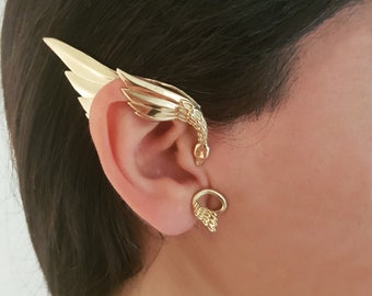 Elven Ear Cuff, Brass Single, Festival Jewellery, Fairy, Fantasy, Burning Man, Cos-play, Elven ear cuff, Brass ear cuff, jewellery