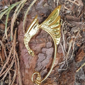 Elven Ear cuffs, Gold, Festival Jewellery, Fairy, Fantasy, Burning Man, Cos-play, Ear Wings, gold ear cuffs, gold elven ear cuffs, fairy image 5