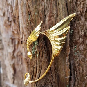 Elven Ear cuffs, Gold, Festival Jewellery, Fairy, Fantasy, Burning Man, Cos-play, Ear Wings, gold ear cuffs, gold elven ear cuffs, fairy image 9
