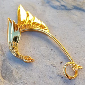 Elven Ear Cuff, Gold, Single, Earring , Festival Jewellery, Fairy, Fantasy, Burning Man, Cos-play, Ear Wings, Gold Earring, Ear cuff.