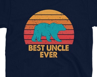 Best Uncle Ever Shirt, Vintage Uncle Graphic T-shirt, Father's Day Gift for Him Short-Sleeve T-Shirt