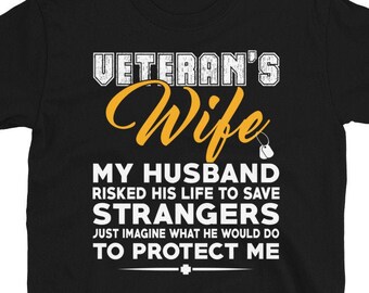 Camiseta de la esposa de un veterano: regalo para la esposa de un militar