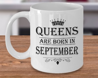 September Geburtstag Königin Kaffeetasse, lustiges Geschenk