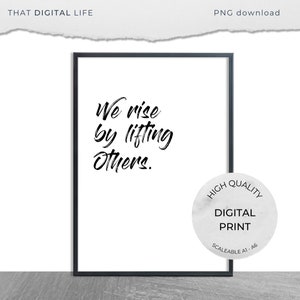 Inspiring Print, Wall Art, Monochrome Art, Bedroom Decor, Office Decor, Empowering, DIGITAL DOWNLOAD, Printable Wall Art, Inspiring