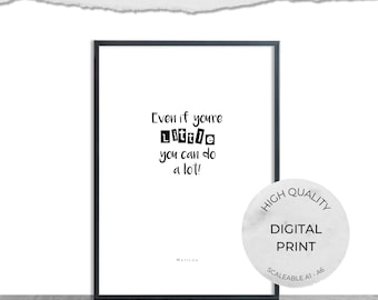 Impression de citation musicale Mathilde, art mural inspirant (téléchargement numérique)
